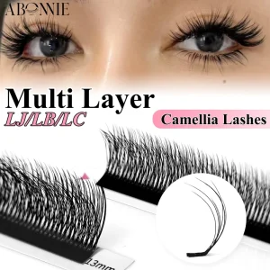 3D Wild Eyelashes Double layer Camellia Eyelash Extensions LD LC Russian Volume Fans Fluffy Lashes Premade Fan Individual Lash