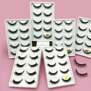 3D Wispy Strip Lashes Private Label Full Strip False Eyelashes Wimper Custom Logo Faux Cils Naturel Pestanas Cilios
