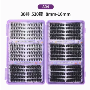 3D for Cluster Individual DIY Lash Extensions Natural Volume Synthetic Fiber Self adhesive Faux Mink