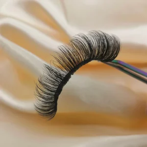 3D43 Faux Mink Eyelashes Deep D Curl Russian Strip Lashes Vegan Eyelashes