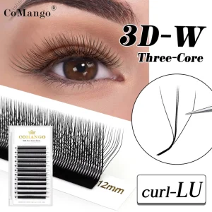 3DW Lashes Extension Three Core Triple Tips Eyelash C D M Dark Black Eyelash Extensions Super Soft False Lash