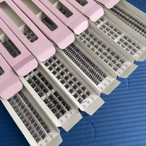 3线丝带仿水貂簇睫毛Diy分段超细带睫毛丝带diy睫毛延伸