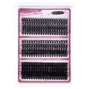 3d Effect Diy Lash Cluster Eyelashes Mixed Tray Segment Customized Cluster Diy Lash Extension Kit 30P 40P 50P 60P 80P 100P