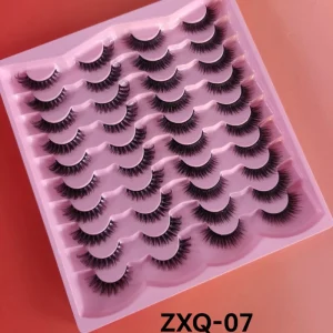3d Faux Mink Lashes 20 Pairs Fluffy Vegan Natural False Full Strip Eyelashes 3D Silk Mink Eyelashes