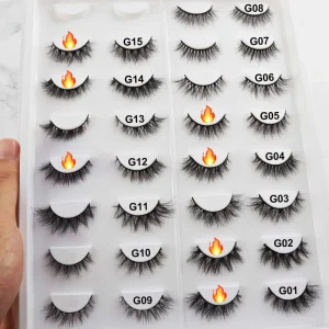 3d Mink Eyelashes Vendor 15mm 16mm Natural Mink Eyelashes 18mm Short Fluffy Eyelashes