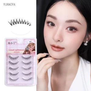 3d Synthetic Hair Strip Lashes Superfine Wispy 100% Clear Thin Band False Eyelashes Silk Eyelashes