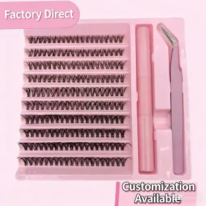 40-Piece DIY Segmented False Eyelashes Western-Style Voluminous Curled Outer Corner Style