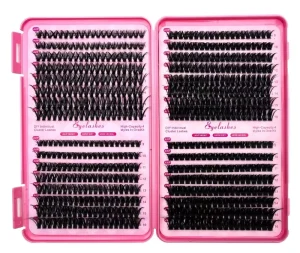 40P 50P 60P 80P Diy Lash Clusters D Curl Eyelash Extension Private Label Fluffy Cluster Lashes