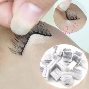 40Pcs Box Reusable Self Adhesive Glue Free Eyelash Glue Strip False Eyelashes Makeup Tools Glue Eyelash Strip Lash Adhesive Tape
