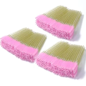 40pcs pack Disposable Glitter Handle Eyelash Extensions Mascara Wands Spoolie Brush Eyebrow Applicator Makeup Brush