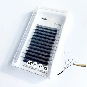 4D 5D 6D W shaped Premade Handmade Extension 4D Flowering W Lashes 0.07mm Mix Tray C D Curl Korean PBT CC Matte Lash