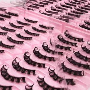 5/10 Pairs Lashes D Curl 10-16mm Russian Lashes 3D Faux Mink Eyelashes Reusable Fluffy Strip Lashes Eyelash Extensions