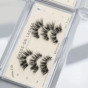 5 7 Day Long Lasting Plant Fiber Eyelash Tray Pre Glue Half Lash Mink Lashes Cruelty Free Invisible Clear Band Waterproof
