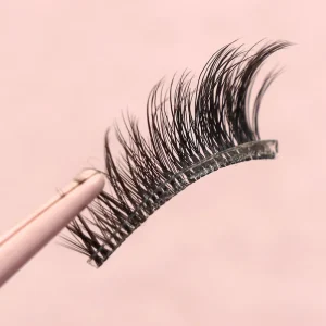5 7 Days Hold Product Self Adhesive Full Strip Eyelashes Handmade Press on Half Band Glueless Eye Lashes No Glue Need