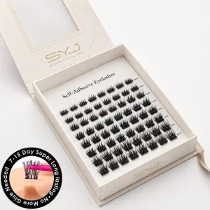 5-7 Days Lasting Self-Adhesive Eyelash No Glue Press-On Lashes Full Strip Lashes Half Lash Free Sample Supplier