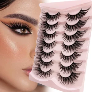5/7 Pairs Pack Dense Full Strip False Eyelashes New Style European American Fluffy Volume Lashes Reusable Makeup Strip Eyelashes
