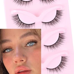 5-Pair Light Fox Style False Eyelashes 5D Natural Volumizing Tail Lengthening Cat-Eye Lashes