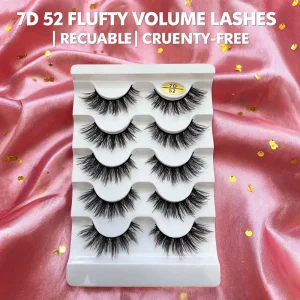 5 Pairs 3D False Eyelashes Handmade Faux Mink Lashes Strips Private Label Wispy Eyelash Extensions Full Strip Lashes