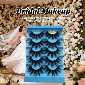 5 Pairs 3D Wispy Synthetic Strip Lashes Bulk Pack Private Label Ready for Eyelash Brand