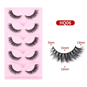 5 Pairs 5D Winged False Eyelashes Outer Corner Lengthening Light Fox Eye Fake Lashes Pack Soft Lash Extension Supplier