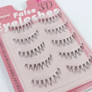 5 Pairs 8mm Short Lashes Invisible Clear Band Comfortable Faux Cils Mink 3D False Eyelashes Maquillajes Para Mujer