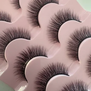 5 Pairs Artificial Russian Eyelashes Natural Full Strip Lashes