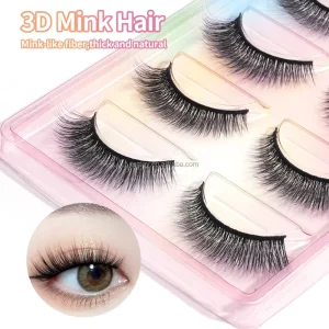 5 Pairs Clear Band Half Strip Lashes Natural Invisible Full Eyelashes False Eye Lashes OEM