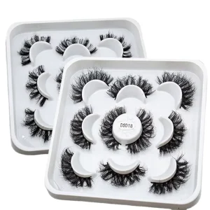5 Pairs DSD Fluffy Faux Mink False Eyelashes Hand Made Natural Short Long Fluffy DD Curl Faux Mink Lashes Full Strip Lashes
