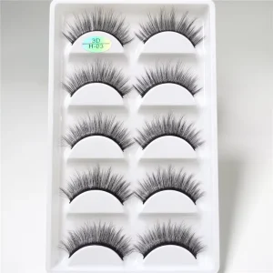 5 Pairs Faux Mink False Eyelashes Handmade 3D Eyelashes Natural Long Makeup Full Strip Lash H03