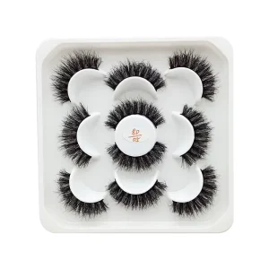 5 Pairs Fluffy False Lashes Natural Curly Bulk 15mm Faux Mink Strip Eyelashes for Daily Makeup