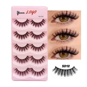 5 Pairs Full Strip Lash Fluffy Black Cotton Band Eyelashes Beauty Supplies Synthetic Hair False Eyelashes