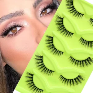 5 Pairs Full Strip Lash Fluffy Fox Cat Eyes False Eyelashes Natural Thick Eyelashes Full Strip Lashes