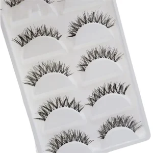 5 Pairs Invisible Band Lashes 3D Faux Mink Lashes Natural Short Transparent Terrier Lashes Clear Band Soft Eyelashes Extension