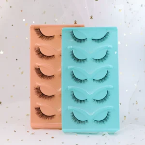 5 Pairs Natural False Eyelashes Set Reusable Soft Lashes With Storage Tray Daily Makeup Eye Lashes Stipes Lash