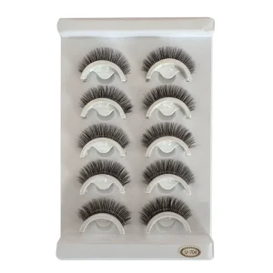 5 Pairs Self Adhesive Eyelashes No Glue Needed Reusable Natural 3D Silk Lashes Pre glued Full Strip False Eyelashes