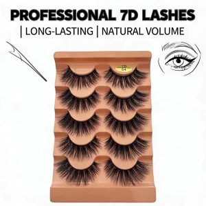5 Pairs Wispy Lashes Look Fake Eyelashes Bulk Natural Medium Length False Lashes 3d Faux Mink Synthetic Full Strip Lashes