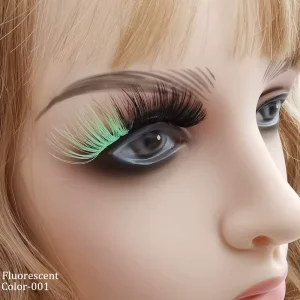 5 Pairs of Colorful Private Label Lashes with Colored Eyelashes on the Sides Customizable Wispy Full Strip Eyelashes