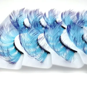 5 Pairs of Natural Stage Makeup Gradient False Eyelashes 3D Thick and Long with Curled Tips