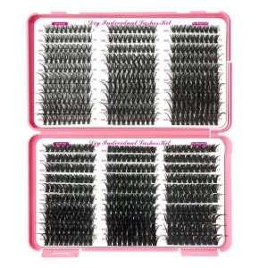 570 640pcs Individual Cluster Eyelash Thick & Fluffy Extension 30D 100D Mix Length DIY Cluster Lashes