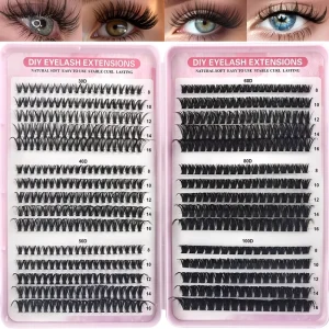 570 Cluster DIY Segmented False Eyelashes European American Style Flower Hair Book Natural D Curve Soft Stable Curl