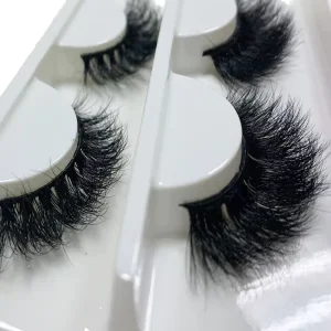 5D 15-25mm Fluffy Real 100% Mink Eyelash Lash Natural Vendor Handmade Full Strip with Customize Box