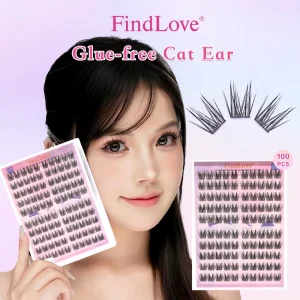 5D Dramatic Self Adhesive Eyelashes Curl Reusable False Eyelash Natural Segmented False Eyelashes Glue free Lashes
