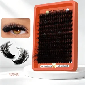 5D Fluffy DIY Cluster Lashes 80D 200D C CC D Mixed Style Segmented Cluster Lash Kit Private Label Large Volume