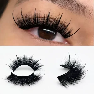 5D Fluffy Faux Mink Eyelash Extensions 15mm 20mm 3D Natural D Curl Russian Spike Lashes Full Strip False Eyelashes