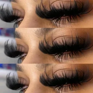 5D Fluffy New Design High Quality Spikes Eyelashes Vendor Luxury Style Top and Bottom Mink Strip Lashes