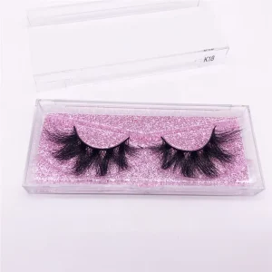 5D Mink Eyelashes Private Label Real Siberian Mink Strip Lashes 3d Mink Eyelashes K18