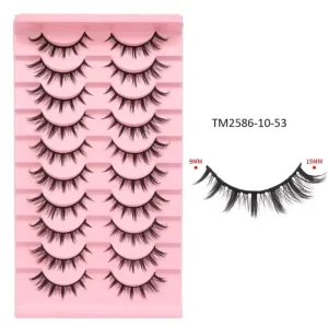 5D Volume Classic 3D Faux Mink Eyelashes Vegan Full Strip Lashes Custom Logo Vendor Offers Length Mix 10 Pairs