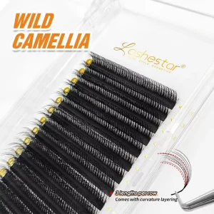 5D Wild Camellia Soft Easy Fan Eyelash Extensions Wild Fluffy Messy Multi Layer Fans Volume Eyelash Extensions