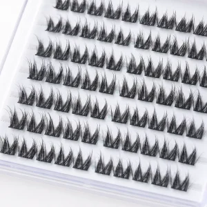 5D Wispy Cat Eye Lash Clusters 10 Rows DIY Individual Eyelash Extensions Thin Band False Lashes