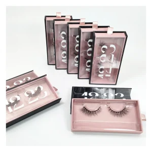 5D Wispy Eyelashes Vendor False Lashes CC Curl Silk Strip Lashes Black Cotton Band False Eyelashes